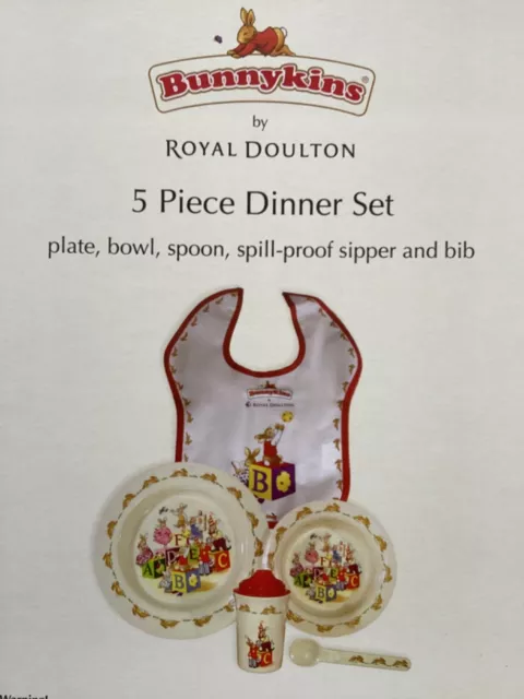 Bunnykins by Royal Doulton - 5 Piece Dinner Set NEW