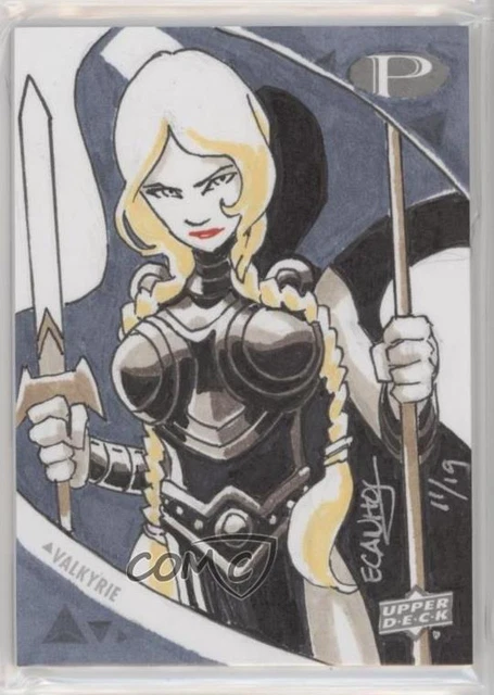 2019 Upper Deck Marvel Premier Sketch Cards 1/1 Ecanhoj Auto Sketch 09q5
