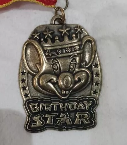 Vintage Chuck E Cheese Birthday Star medallion
