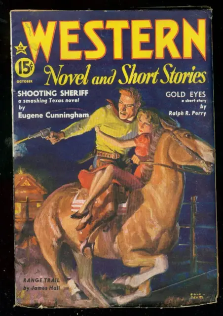 Western Novel And Short Stories Pulp Oct 1936-Hi Grade Vf