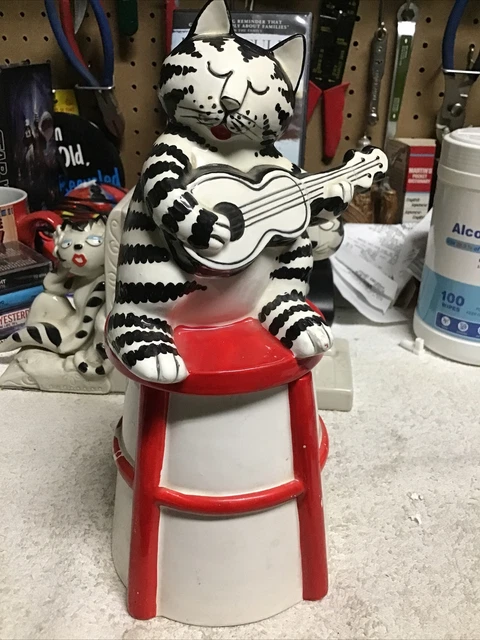 Tastesetter by Sigma Kliban Cat PlayingGuitar/Candy/Cookie Jar