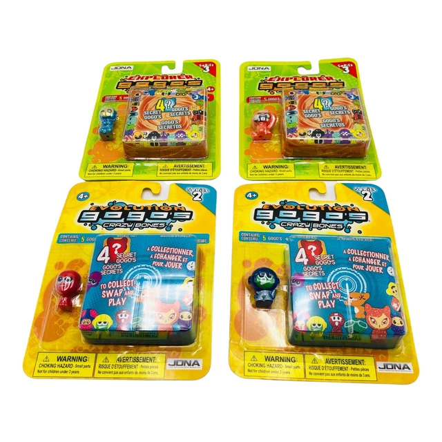 Gogo's Crazy Bones (Series 2) EVOLUTION & EXPLORER (Series 3) Blind Box Lot of 4