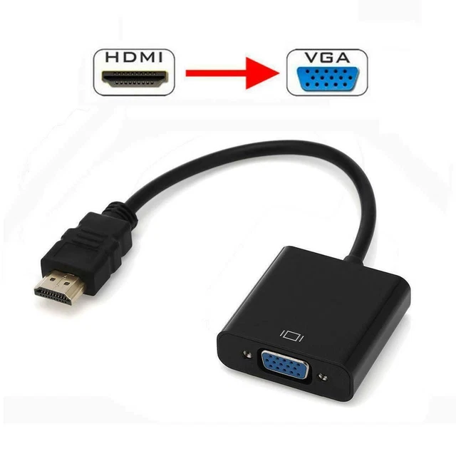 1080P HDMI Male to VGA Female Video Cable Cord Converter Adapter For PC Monitor