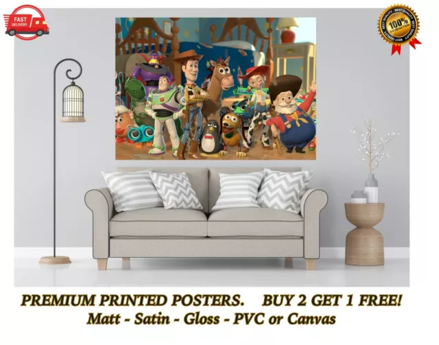 Toy Story 2 Characters Classic Movie Poster Art Print Gift A0 A1 A2 A3 A4 Maxi