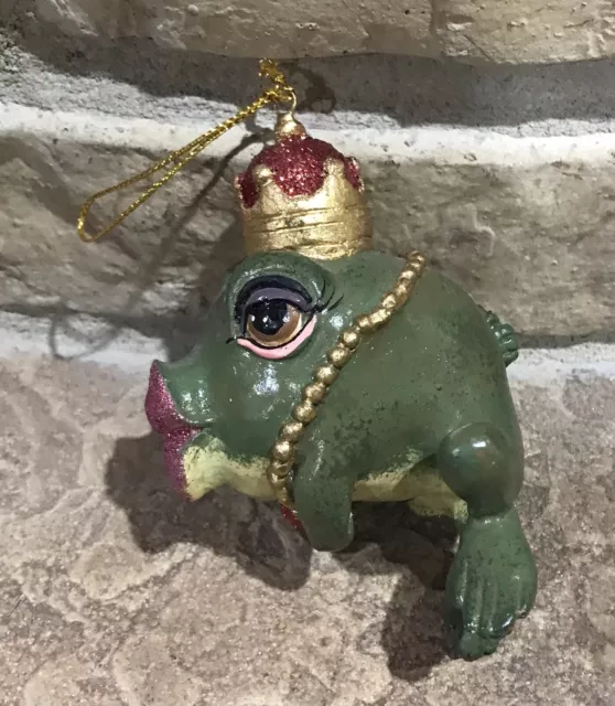 Katherine’s Collection Gifts Kissing Frog Prince Christmas Ornament C3