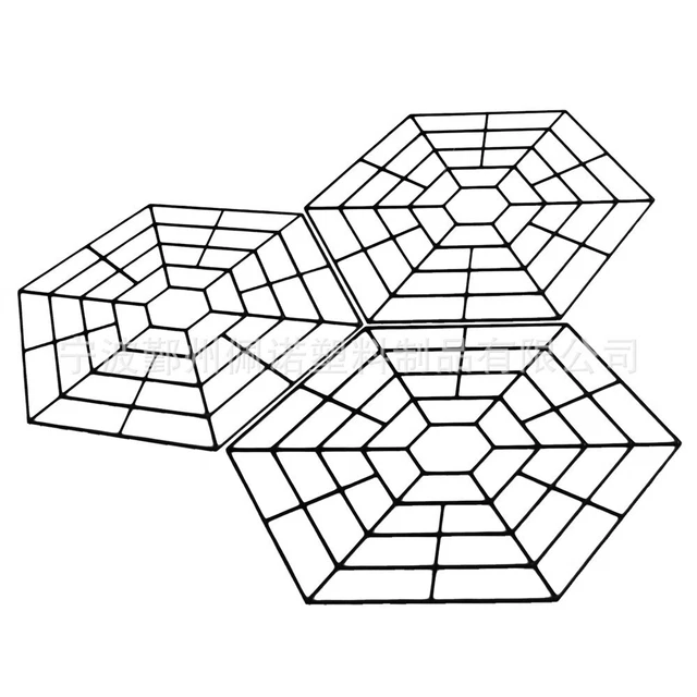 10pcs/set Protector Pond Protection Net Hexagon Plastic Pool Fish Net  Invisible