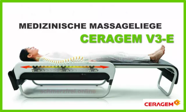 CERAGEM V3 E Massageliege / Therapieliege mit Akupressur, Tiefenwärme, Jade