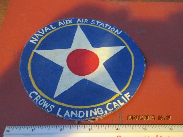 Wwii Usn Naval Aux Air Station Naas Crows Landing , Calif    Flight Jacket Patch
