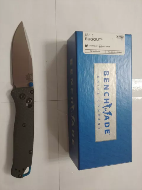 Benchmade 535-3 Bugout Carbon Fiber S90V New
