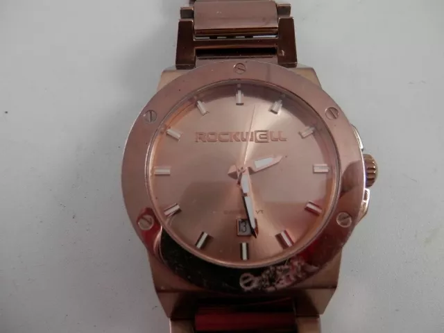 ROCKWELL COMMANDER PRESTIGE Swiss Movt Rose Gold Watch 100m 0212 7 164.99 PicClick