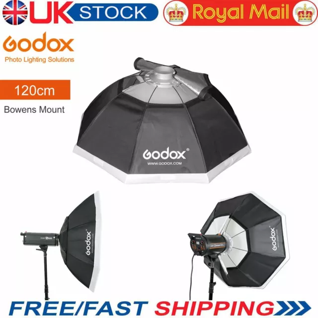 UK Godox 48" 120cm Octagon Softbox Bowens Mount For Photo Studio Strobe Light