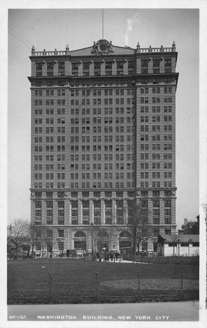 New York City Washington Building Real Photo Antique Postcard K94530