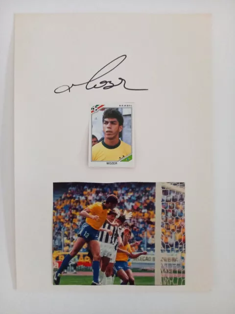 Carlos Mozer - Fußball Brasilien, signiertes Blankopapier - original Autogramm -