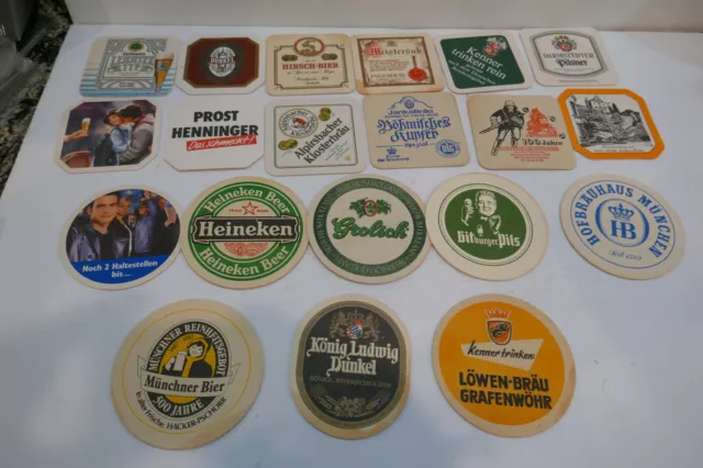 20 diff 1980's German Beer Matts or Coasters Lot of 20 Lot # 9