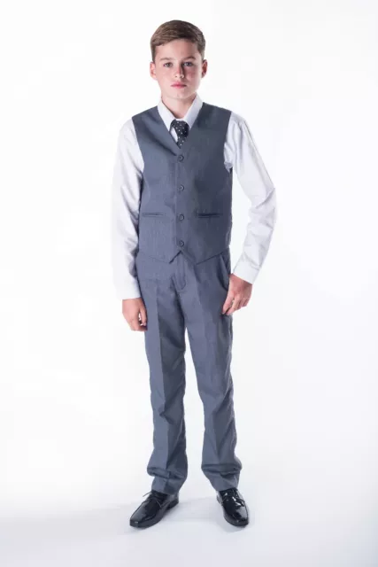 Abiti per ragazzo 5 pezzi abito da sposa pagina ballo bambino festa formale 3 colori 6