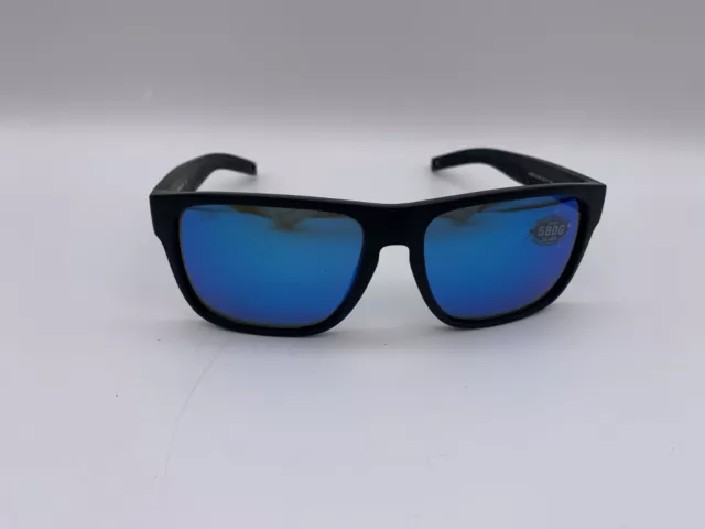 NEW Costa Del Mar SPEARO XL Polarized Sunglasses Matte Black / Blue Glass 580G