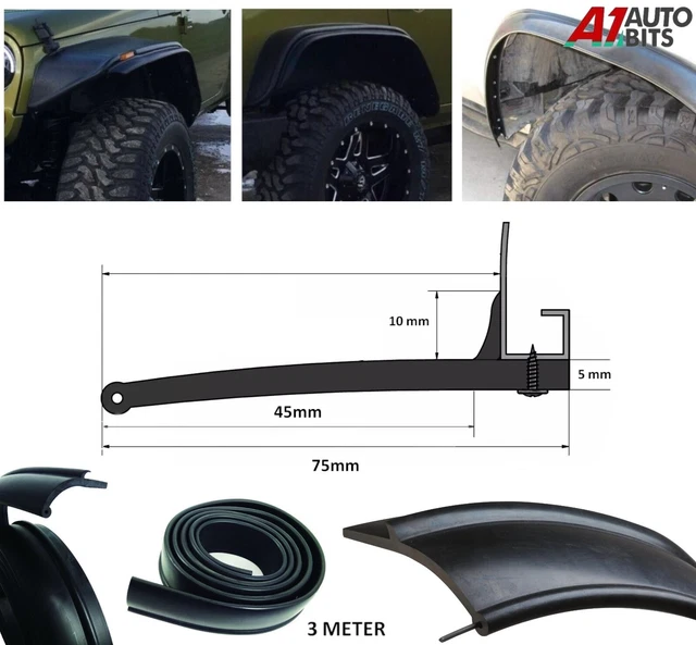 thumbnail image 2 of 100mm Wide Universal Fender Flares – Wheel Arch Extensions – JDM Style (Set Of 4) 2 of 6
