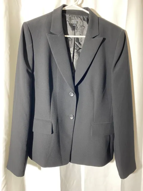 Tahari ASL Women's Black Two-Button Blazer Sport Coat Suit Jacket Size 12