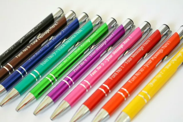 50pcs  bulk YOUR TEXT Personalised Pen ballpoint Promotional Pens Teacher Dad