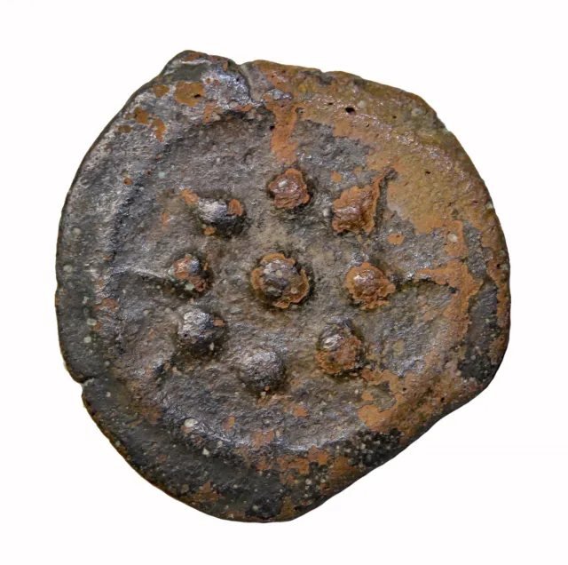 Jewish Prutah Bible Coin Brockage Error Hasmoneans Alexander Jannaeus 103-76 BC