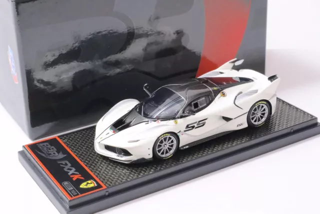 1:43 BBR Ferrari Fxxk #55 Bianco Avus Blanc 2016 - Édition Limitée 100 Pièces