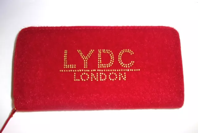 LYDC London  Designer Ladies Purse 8"X4" in Red - Free Postage