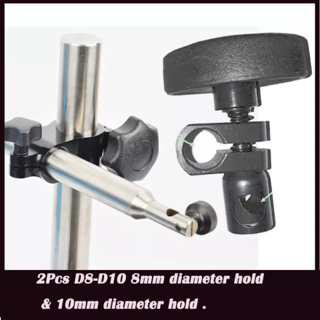 2Pcs Magnetic Stands Holder Bar Dial Indicator Gauge Sleeve Swivel Clamp Chuck