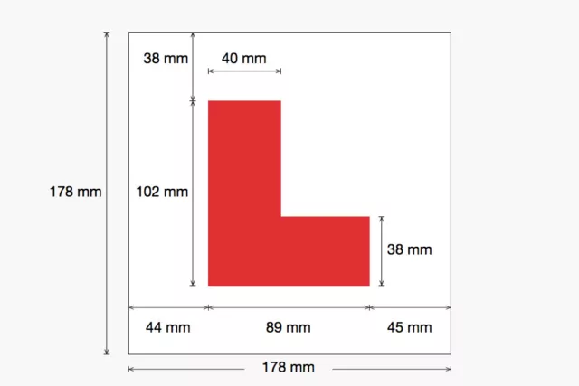 L Platte für Auto Lerner vollmagnetisch Fahren lernen außen sicher 2 Stück 2