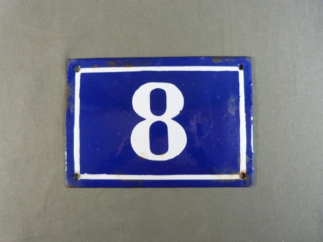 Plaque De Maison émaillée – Numéro 90 – Bleu – 150x100mm – Neuve