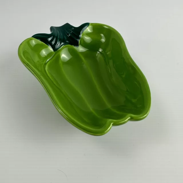 Bell Pepper Shaped Ceramic Dish Vintage Japan Vegetable Bowl Decor Display VGC