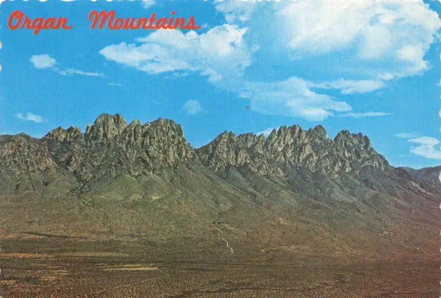 Postcard NM Las Cruces Organ Mountains Spaniards Pipe Organ Peaks Desert