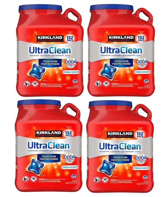 KIRKLAND SIGNATURE ULTRA Clean Laundry Detergent (152 Pacs (4 Pack
