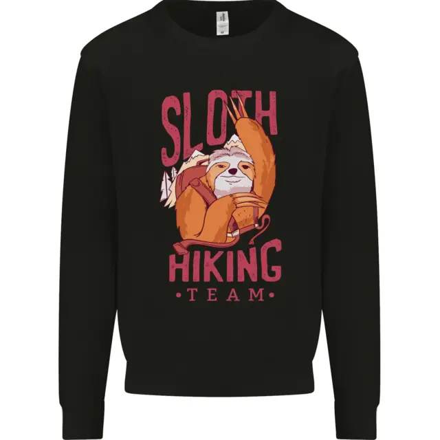 Sloth Hiking Team Trekking Rambling Funny Mens Sweatshirt Jumper