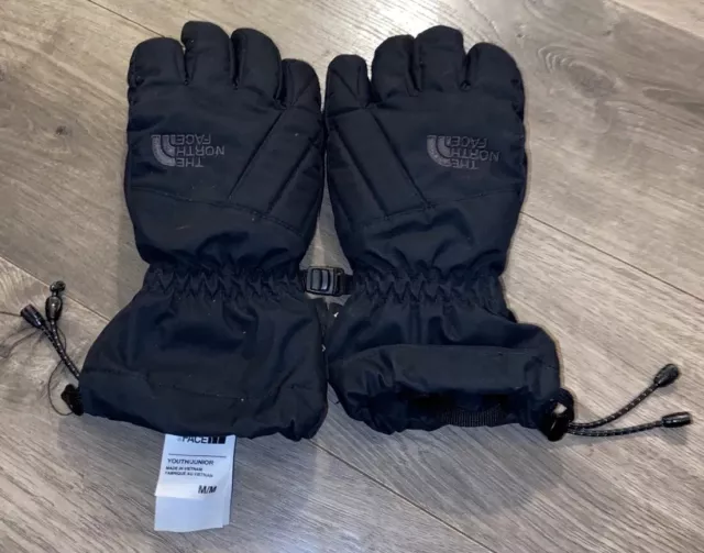 The north face winter Black gloves youth size medium