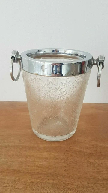 Seau à glaçons Vintage - Long John Whisky - En verre - petit modèle