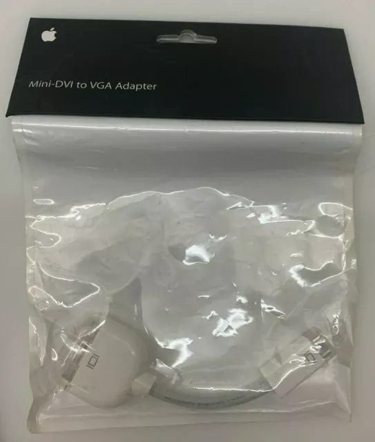 Genuine Apple Mini-DVI To VGA Adapter for Apple Mac Monitor M9320G/A, Open Pack