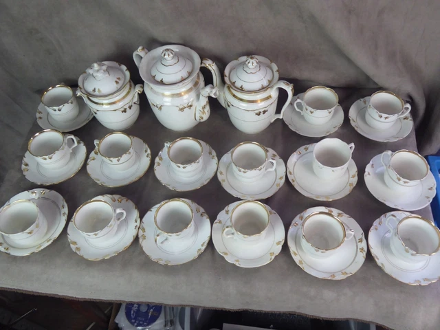 Service à café en porcelaine italienne rose pâle | Ma Cabane Vintage