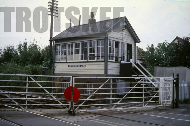 35mm Slide BR British Rail Scene View Whittington Low Level Signal Box 1985 Orig