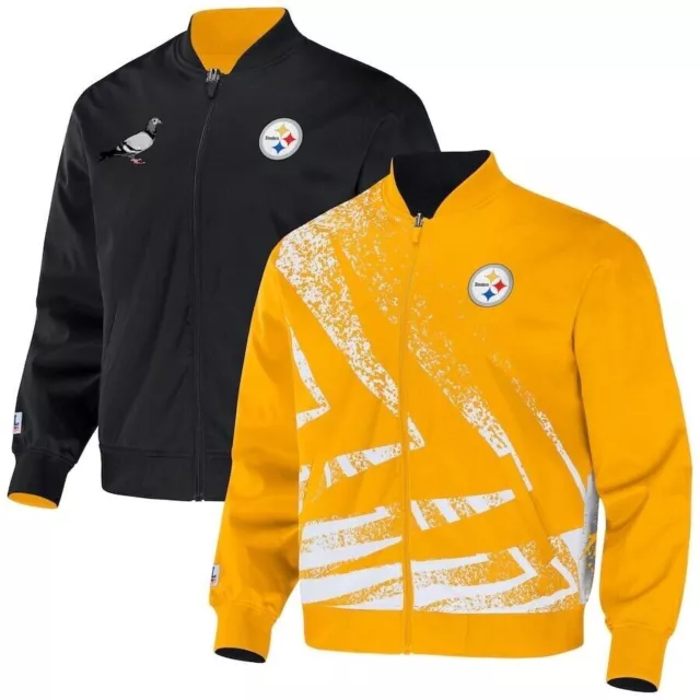 Men's NFL x Staple Gold Pittsburgh Steelers Reversible Core Jacket Size L NWT