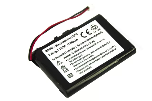 1100mAh GPS Batterie Pour Blaupunk GPSDSNA001,1 Garantie D'un An