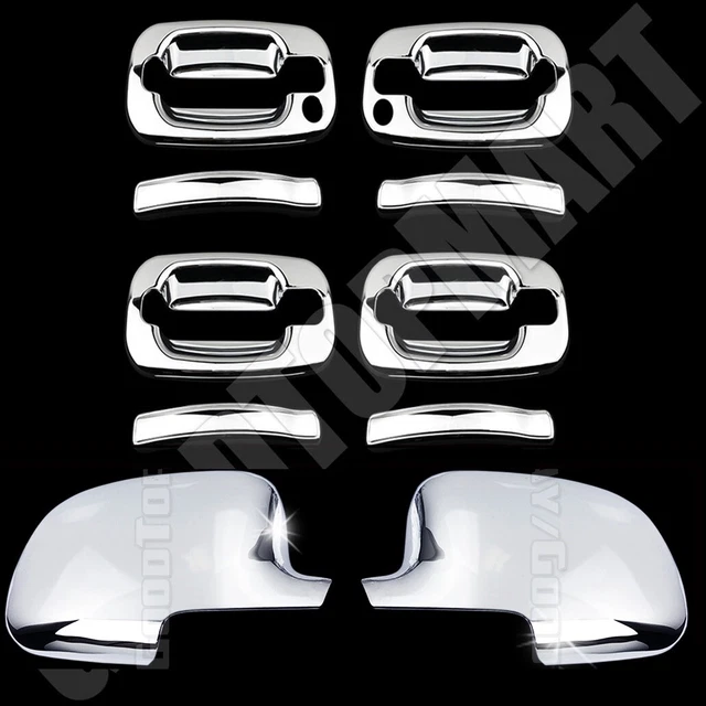 Chrome Cover Full Mirror & 4 Door Handle /W Pk For CHEVY Tahoe 00-02 03 04 05 06