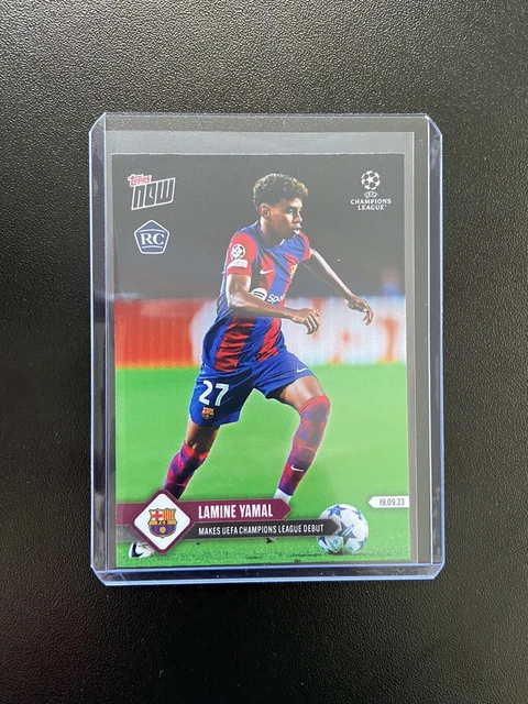 LAMINE YAMAL ROOKIE Card - Makes UEFA Champions League Debut - Topps