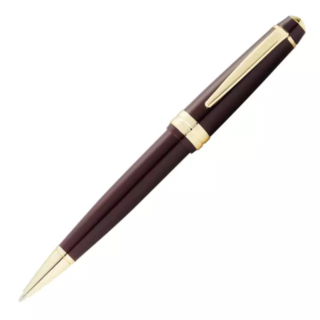 Cross Bailey Light Ballpoint Pen, Polished Burgundy & Gold, Brand New