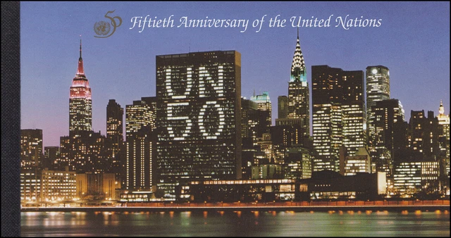 UN New York Brand Booklets 1 Anniversary 50th United Nations 1995, ESSt