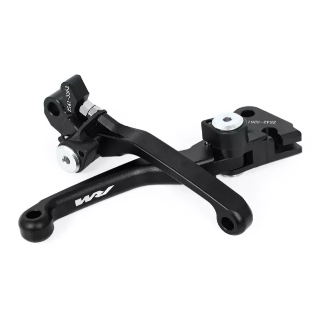 RM LOGO Pivot Brake Clutch Levers For SUZUKI RM 125 RM250 1996-2008 Black