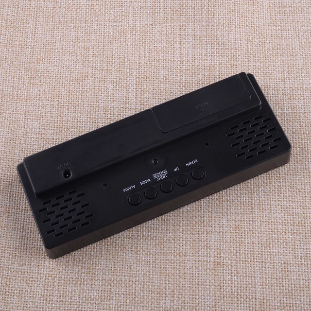Digital LED Alarm Clock Mirror Large Display Snooze Thermomete Night Light USB 3