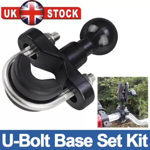 RAM Mount U-Bolt Universal Motorcycle Handlebar Bike Rail Base 0.87" Ball Kits