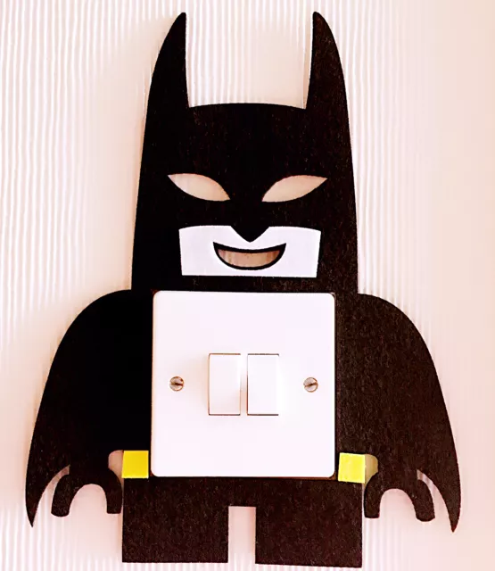 Autocollant mural 3D Lego Batman interrupteur de lumière super cool enfants garçons filles art de pépinière