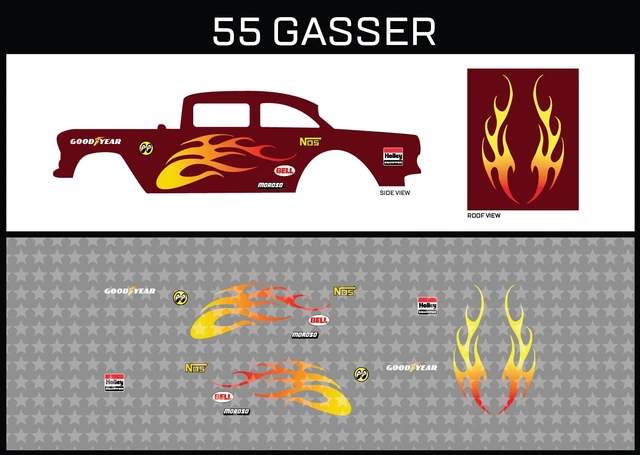 Hot Wheels 1:64 Scale Diecast Trailers 1/64 For Hot Wheels Waterslide Decals Tiger Gasser Gulf MADE IN THE USA Hot Wheels 1:64 Scale Wheels Vehicle Parts - Foto 2