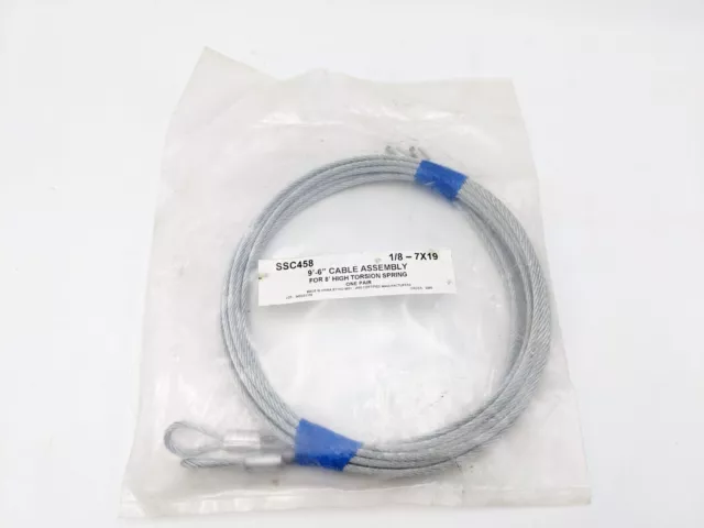 Par de conjunto de cables de acero inoxidable SSC 458 1/8"" 9'6"" 7x19 garaje torsión